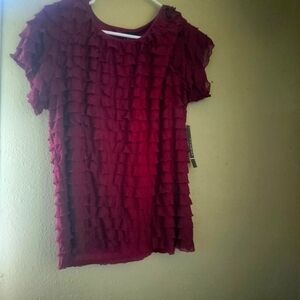 Red ruffle shirt size XL George